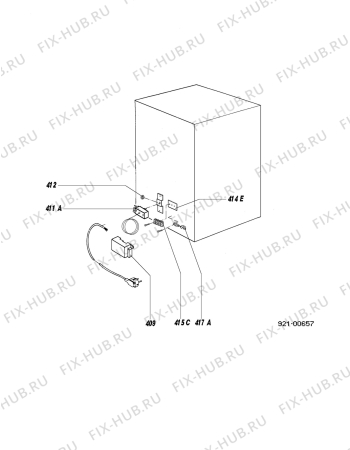 Взрыв-схема холодильника Electrolux RA136H - Схема узла Armature/fitting